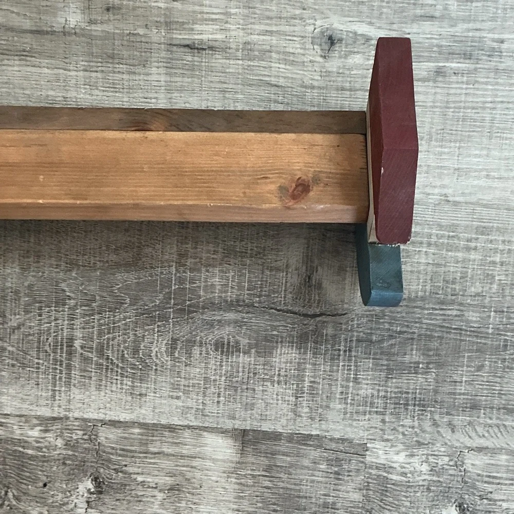 Vintage Wooden Tug Boat Peg Shelf Nautical 90’s